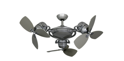 TriStar II 3x 18 in. Brushed Nickel BN-1 Triple Ceiling Fan with Remote